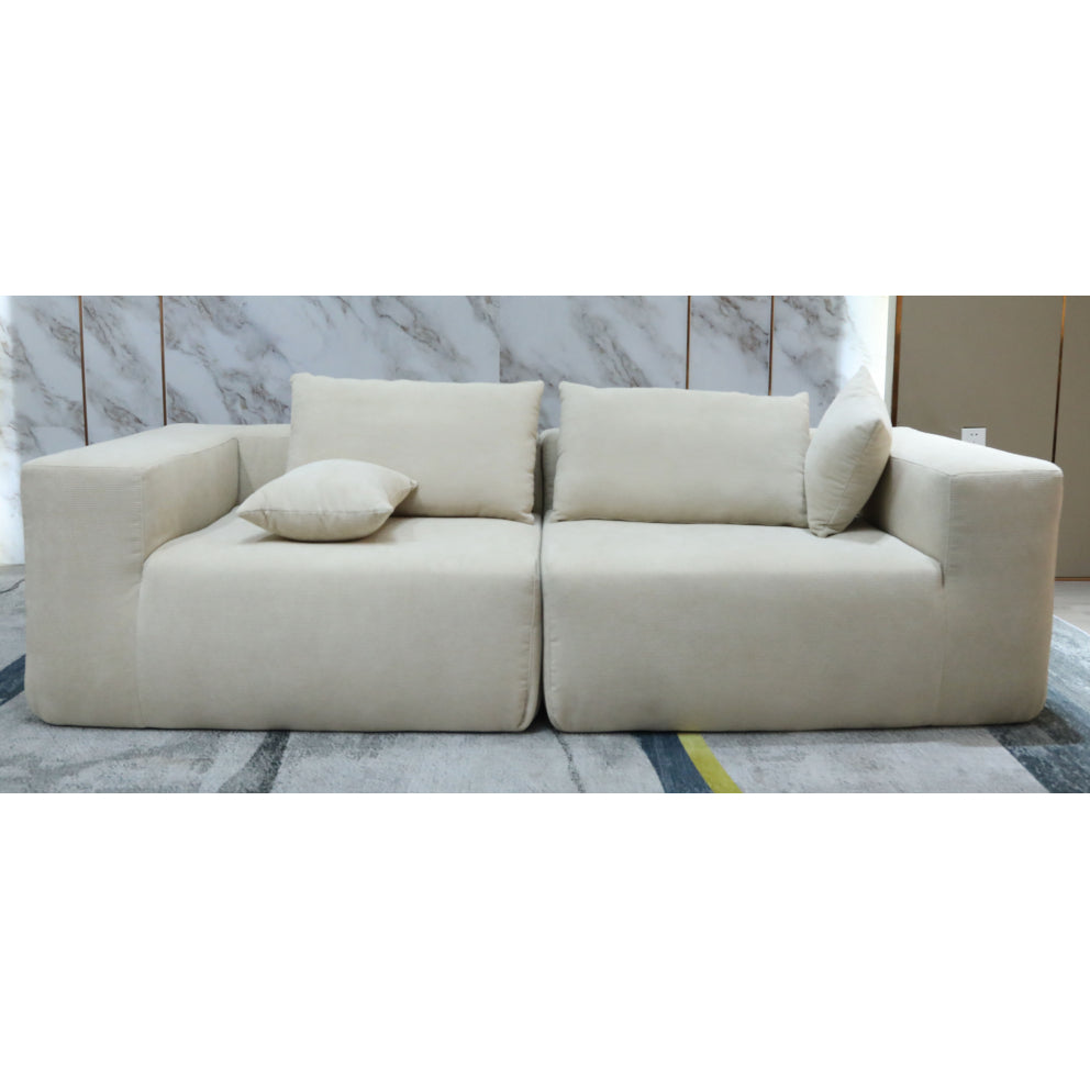 3 seater compressed sofa white