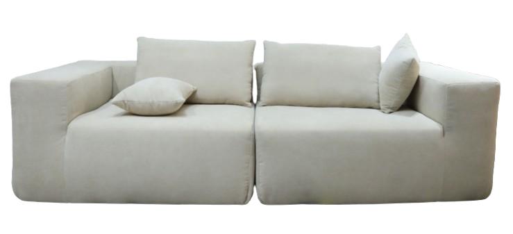 3 seater compressed sofa white