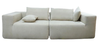 3 seater compressed sofa white