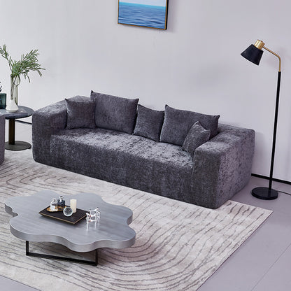 2 seater compressed vacuum sofa dark grey