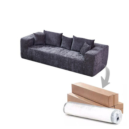 2 seater compressed vacuum sofa dark grey