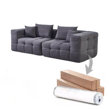 3 seater compressed vacuum sofa dark grey