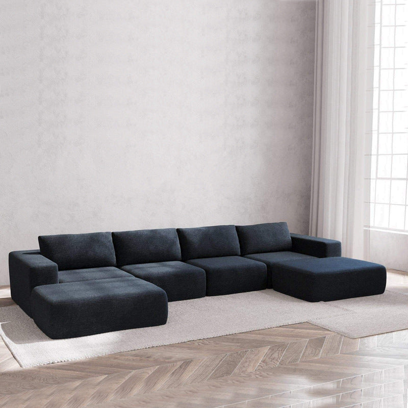 U shape sectional compressed vacuum sofa set