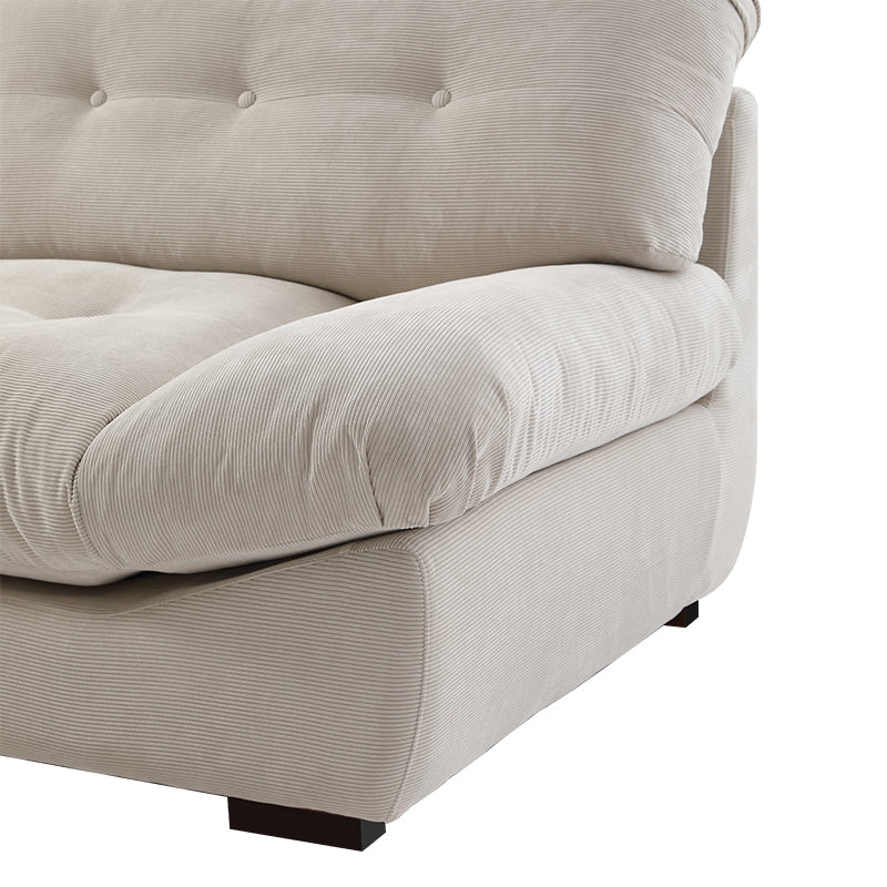 Low Armrest Beige Cloud Sofa