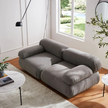 3-Seater Modular Grey Fabric Sofa