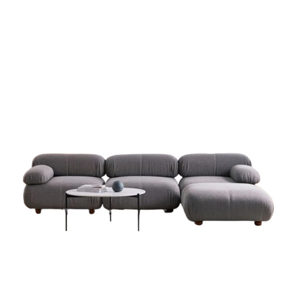 3-Seater Modular Grey Fabric Sofa