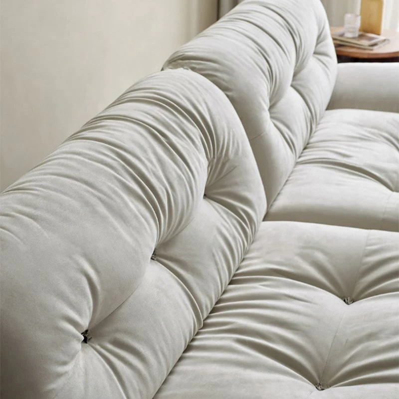 Low Armrest Beige Cloud Sofa