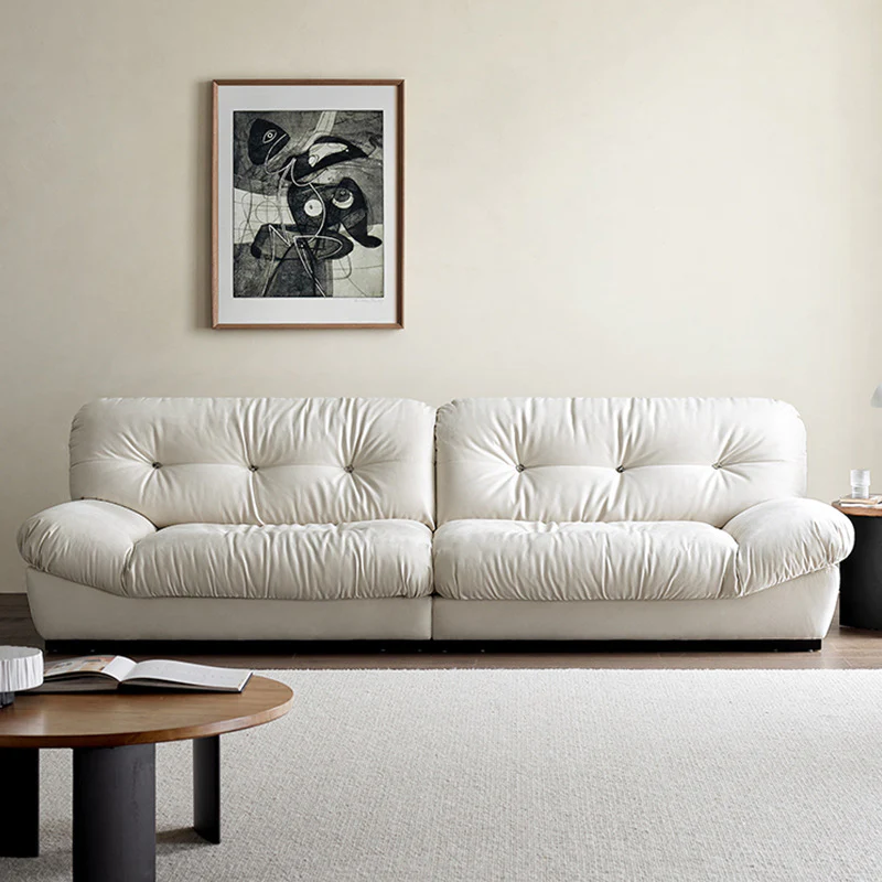 Low Armrest Beige Cloud Sofa – Midodo Furniture