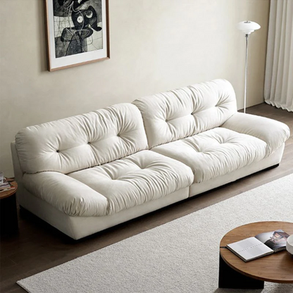 Low Armrest Beige Cloud Sofa