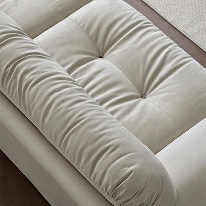 Low Armrest Beige Cloud Sofa