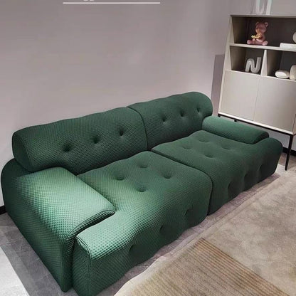 Low Armrest Fabric Sofa