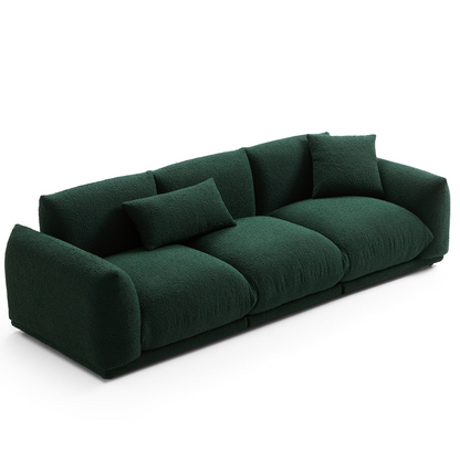 Modern Home 3 Seater Boucle Sofa in Green