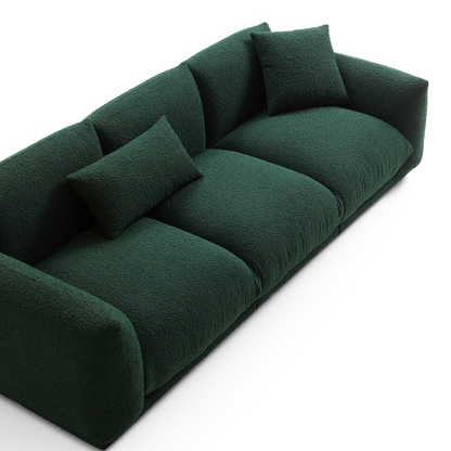 Modern Home 3 Seater Boucle Sofa in Green