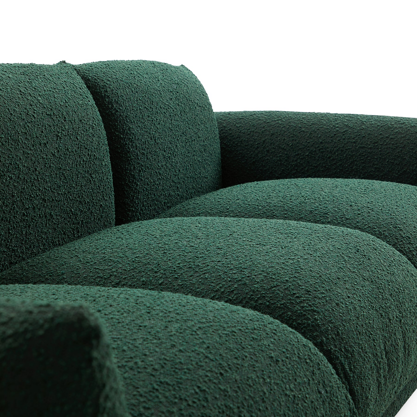 Modern Home 3 Seater Boucle Sofa in Green