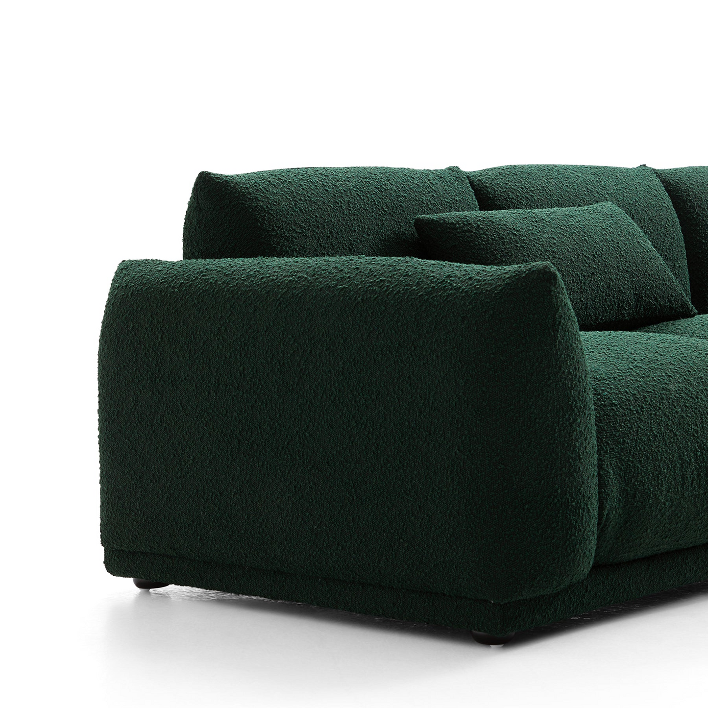 Modern Home 3 Seater Boucle Sofa in Green