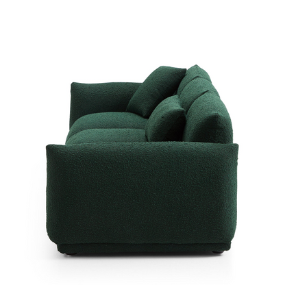 Modern Home 3 Seater Boucle Sofa in Green