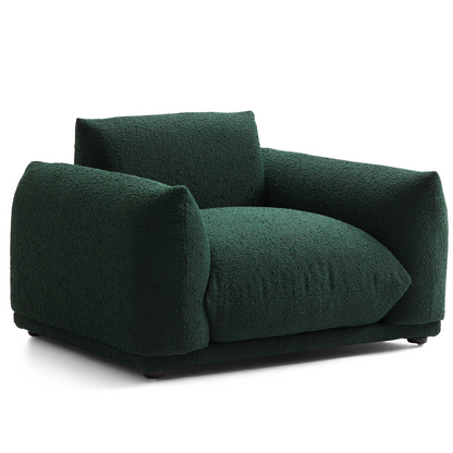 Lamb Fleece Upholstered Boucle Single Sofa