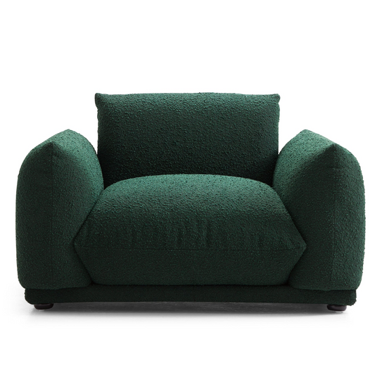 Lamb Fleece Upholstered Boucle Single Sofa