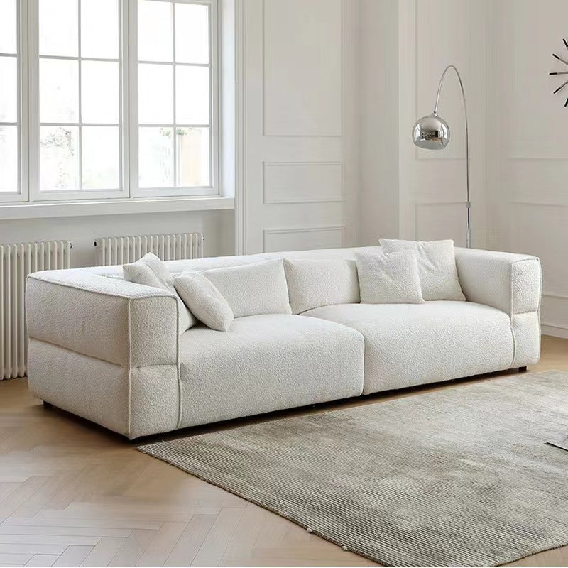 4- Seater Modern Boucle Sofa White