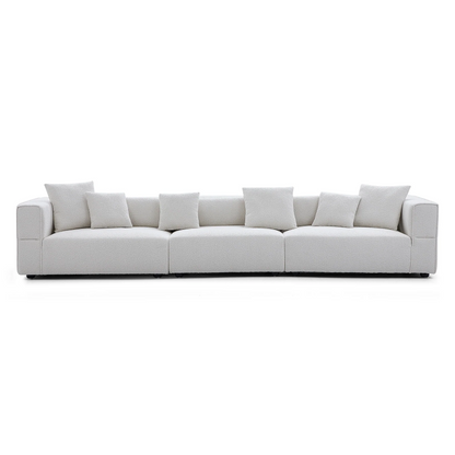 4- Seater Modern Boucle Sofa White