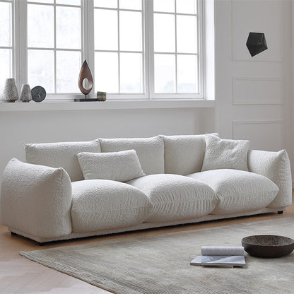 Upholstery Fabric Boucle Sofa White