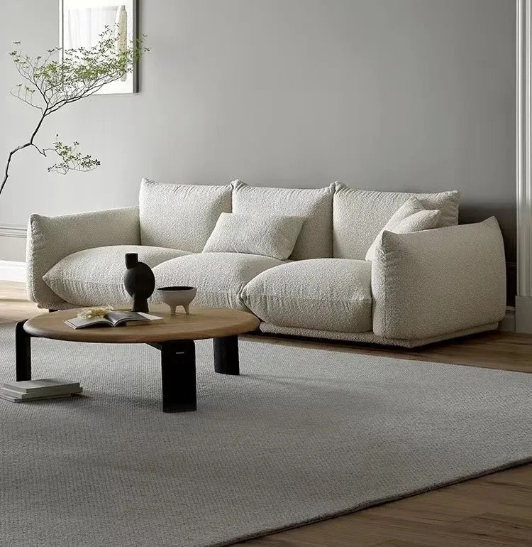 Upholstery Fabric Boucle Sofa White