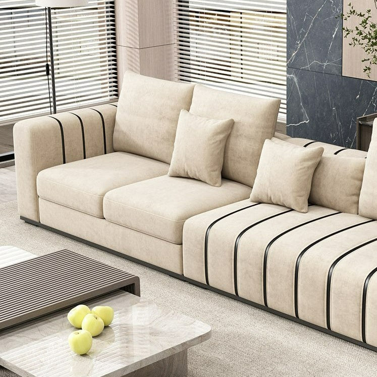 Leathaire Upholstered 4-Seater Sofa