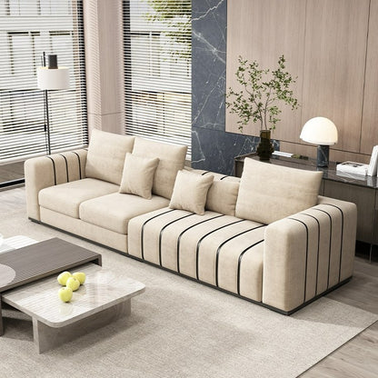 Leathaire Upholstered 4-Seater Sofa