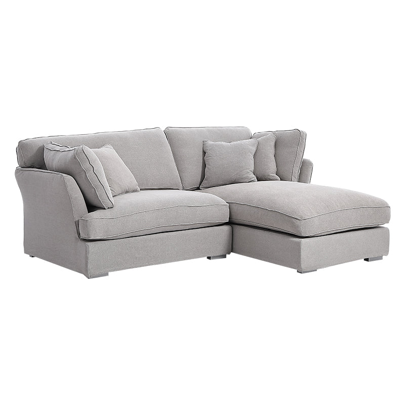 Upholstered Fabric Sectional Sofa In Gray