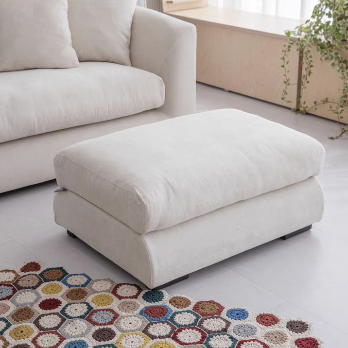 Aalto Fresh Beige 4 Seater Sofa with Ottoman