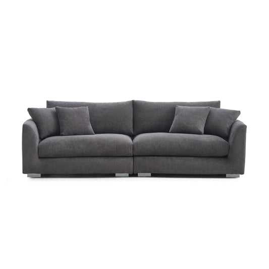 Aalto Fresh Dark Grey Upholstered Fabric Sofa