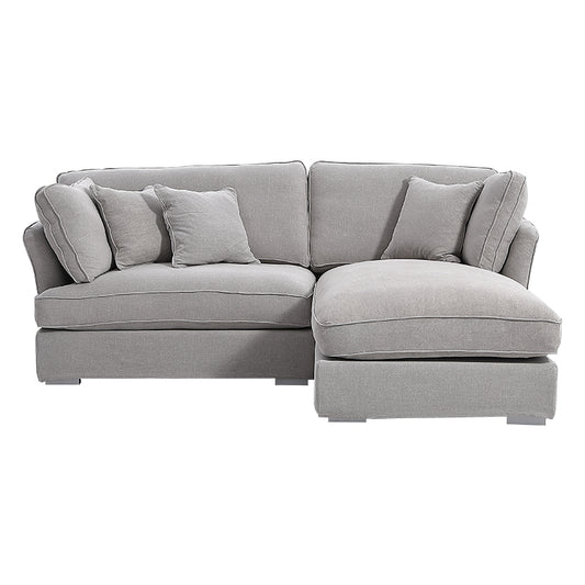 Upholstered Fabric Sectional Sofa In Gray