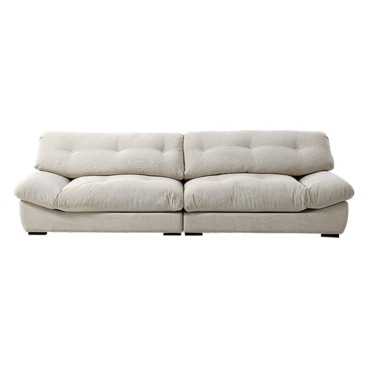 Low Armrest Beige Cloud Sofa