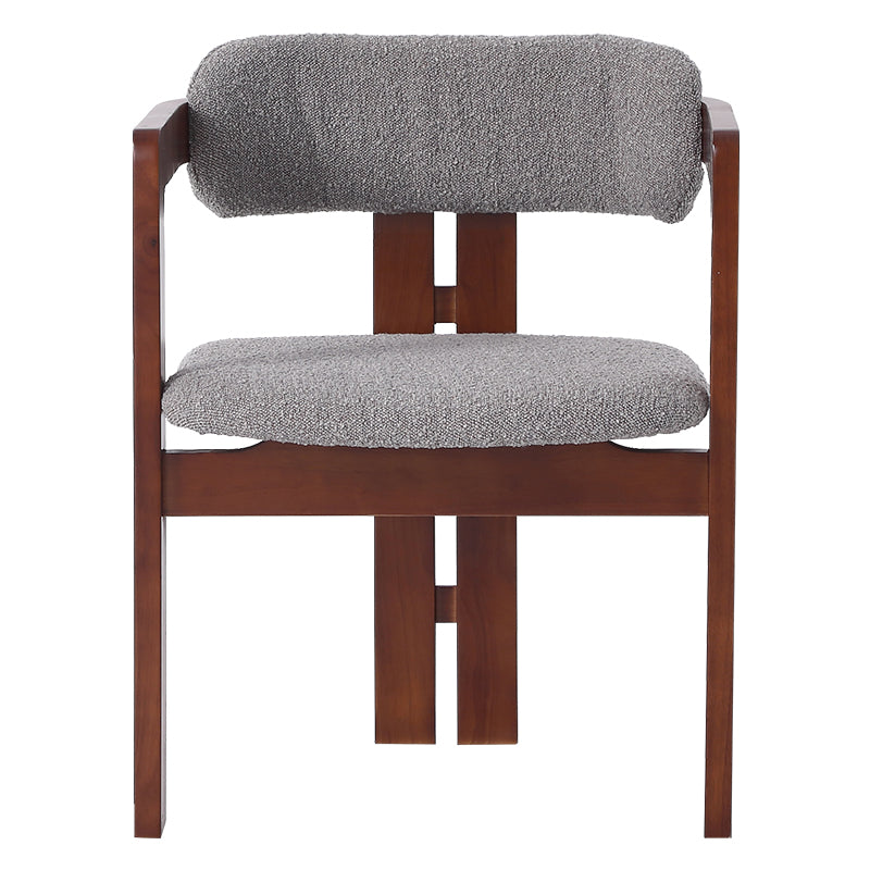 Solid Wood Upholstered Boucle Leisure Chair