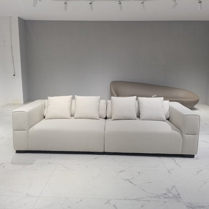 4- Seater Modern Boucle Sofa White