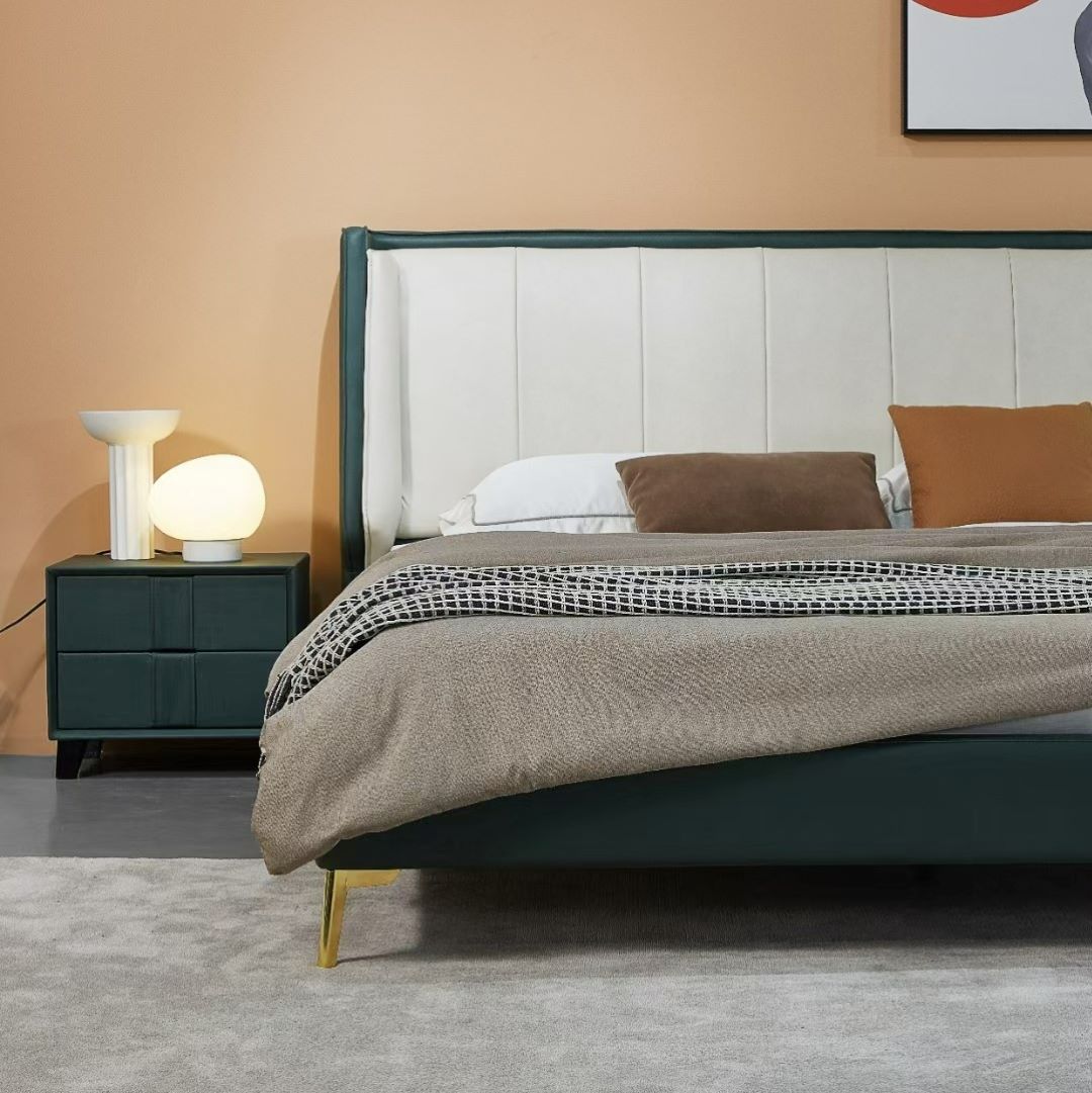 Nordic Minimalist Upholstered Soft Bed