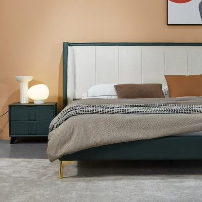 Nordic Minimalist Upholstered Soft Bed