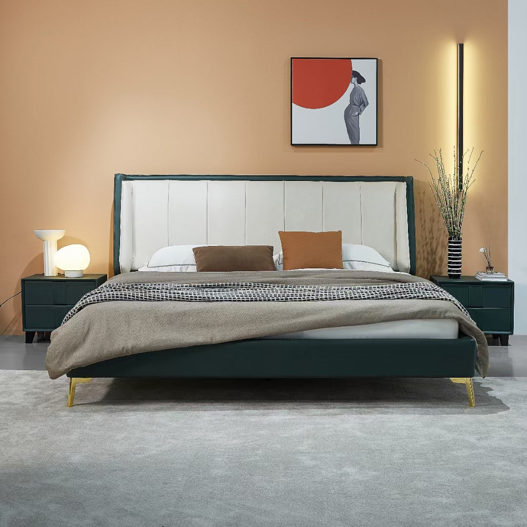 Nordic Minimalist Upholstered Soft Bed