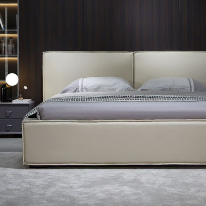 Modern Upholstered leather soft bed