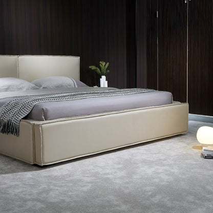 Modern Upholstered leather soft bed