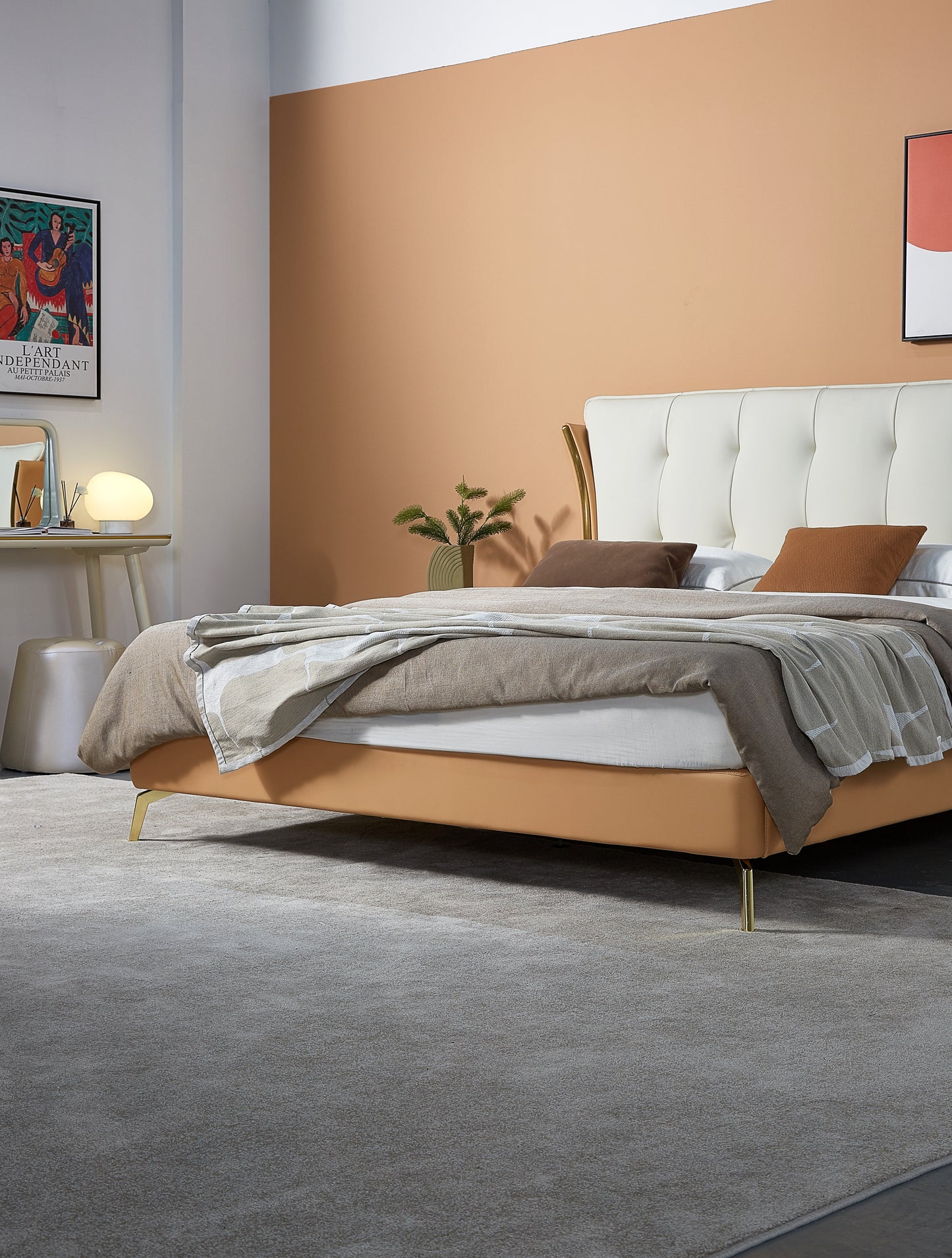 Modern Minimalist Upholstered Bed Frame