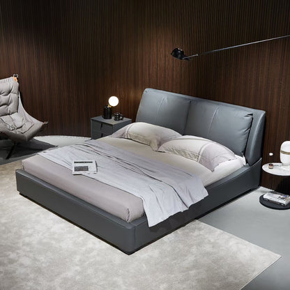 Modern Luxury Leather Upholstery Soft Bed