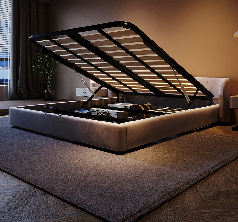 Modern Nordic Minimalist Upholstered Bed Frame