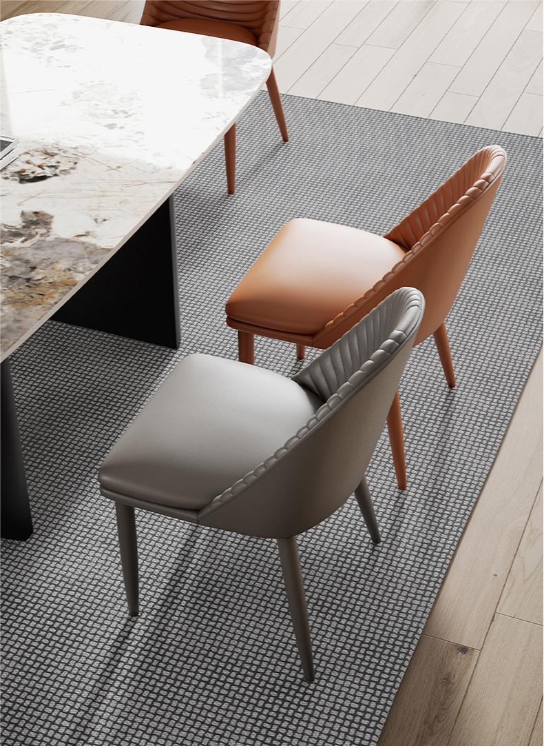 Synthetic Leather Metal Frame Dining Chair