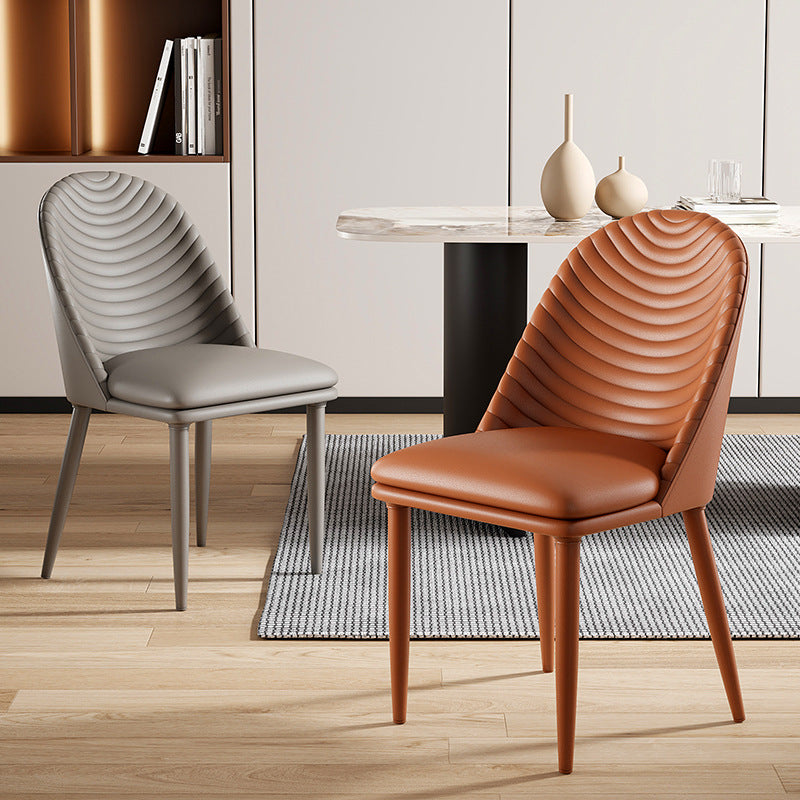 Synthetic Leather Metal Frame Dining Chair