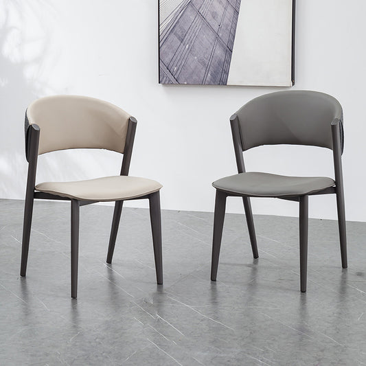 Upholstered Seat Metal Leg Modern Dining Chair