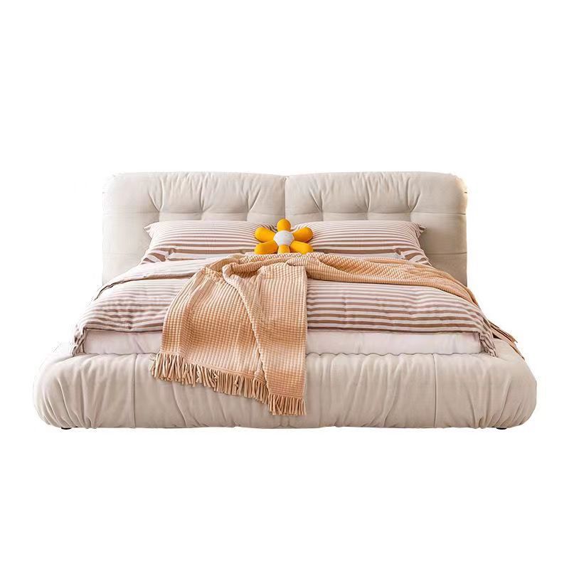 Fashion Puff shape Upholstered Soft Bed Frame