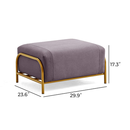 Metal Frame Loveseat Sofa with Ottoman