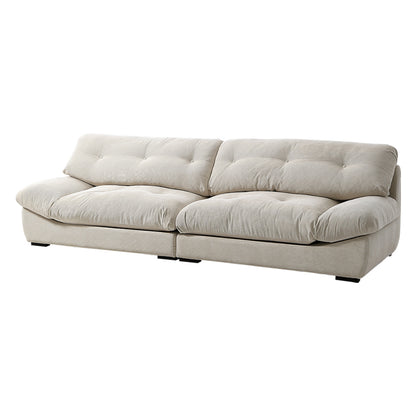 Low Armrest Beige Cloud Sofa