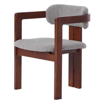 Solid Wood Upholstered Boucle Leisure Chair